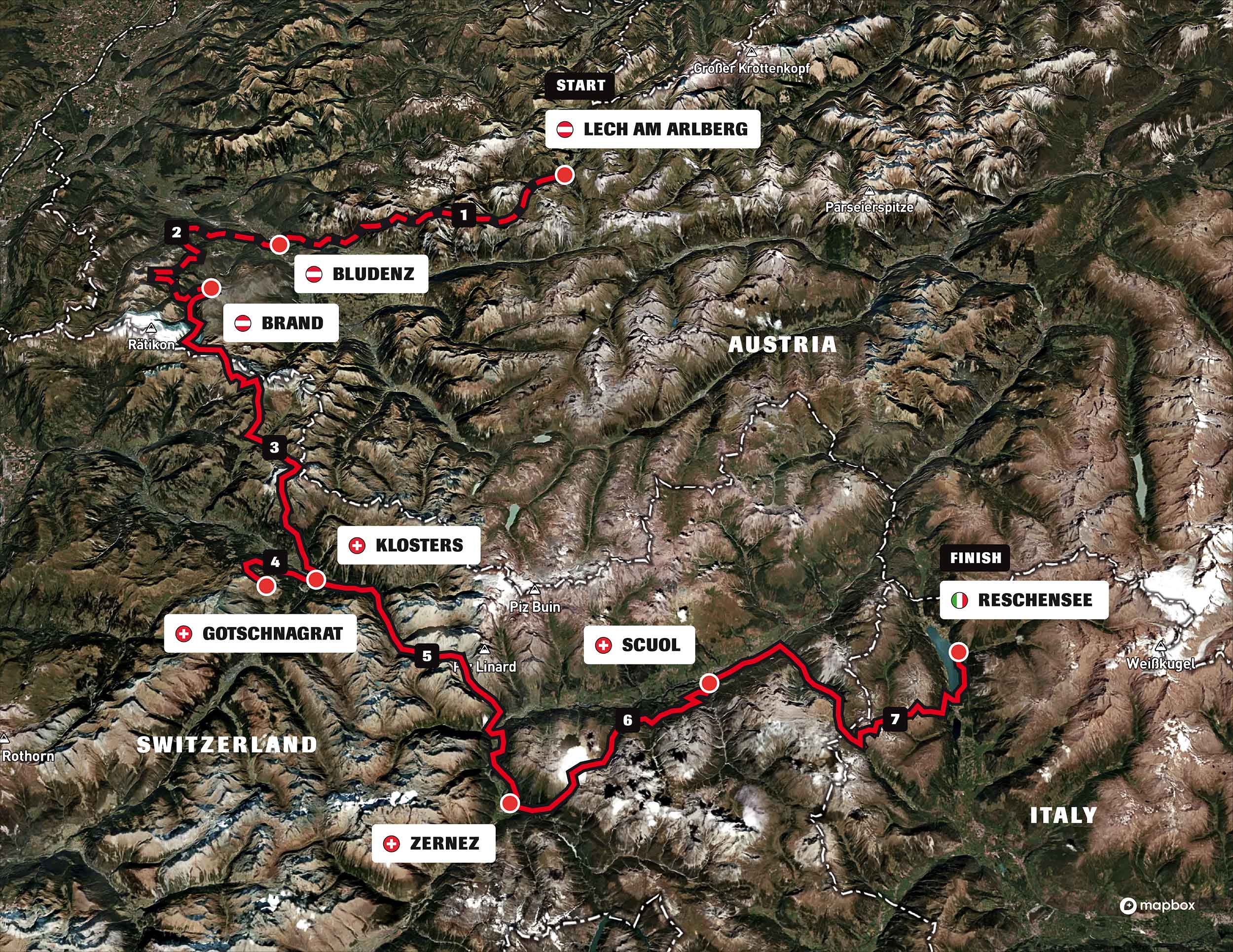 Route - Dynafit Transalpine Run powered by Garmin 2025